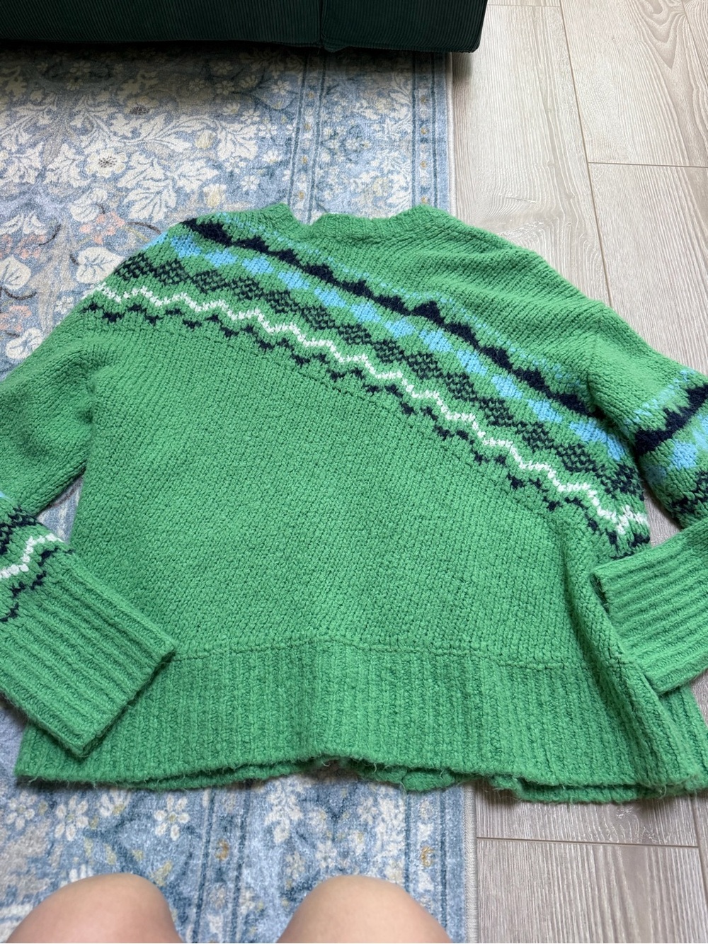 Derek Lam 10 Crosby Bette Fair Isle Cardigan Cozy Oversize Cottagecore apres ski - Picture 6 of 6